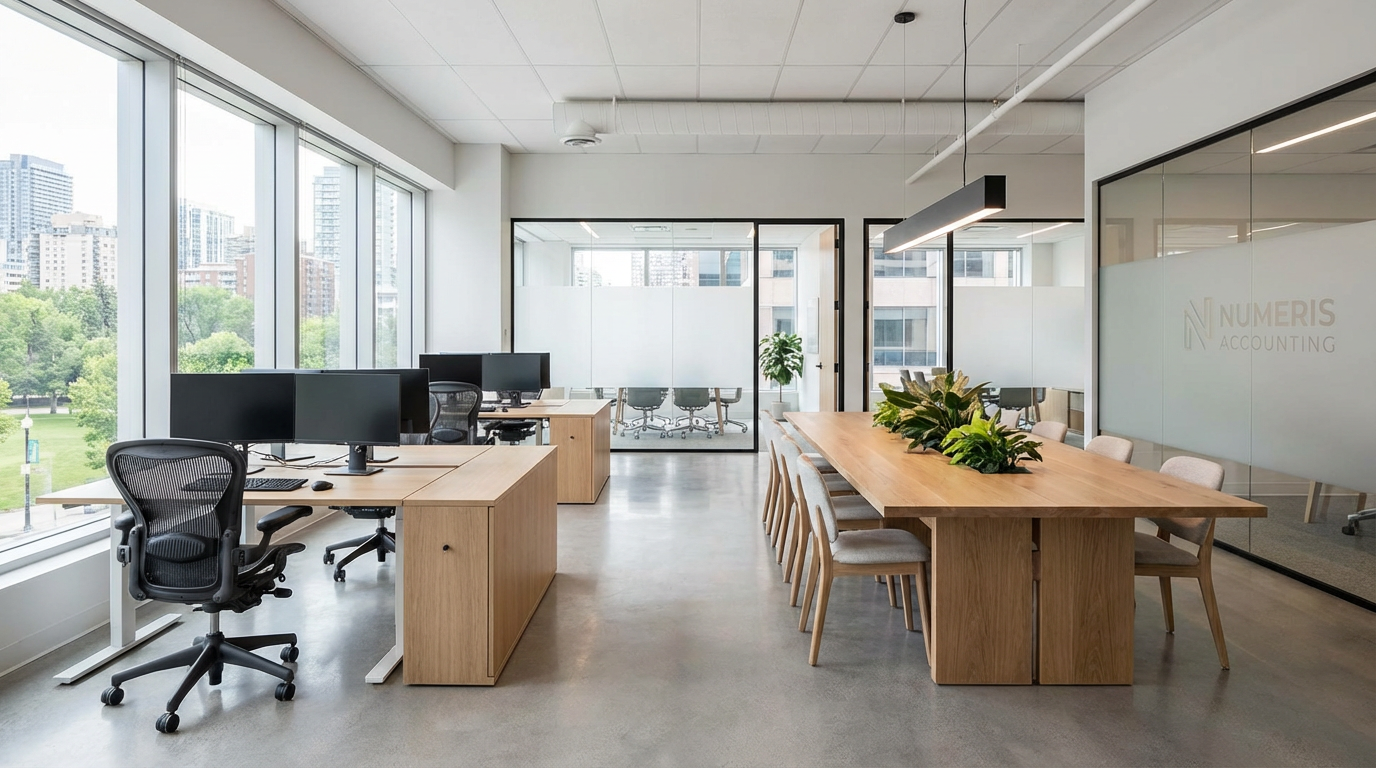 Современный офис команды бухгалтеров КФ Интеллект